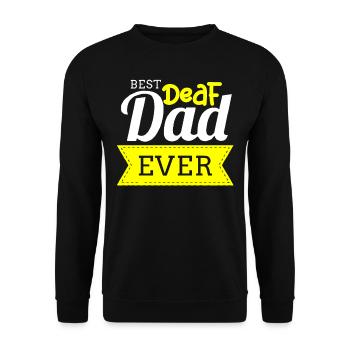 Deaf pride, hearing, disabled, deafness - Unisex Sweatshirt - black - Front - Alina (178cm) & Michal (187cm)