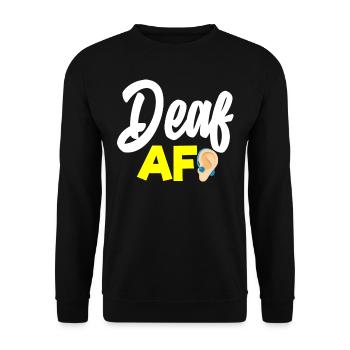 Deaf pride, hearing, disabled, deafness - Unisex Sweatshirt - black - Front - Alina (178cm) & Michal (187cm)