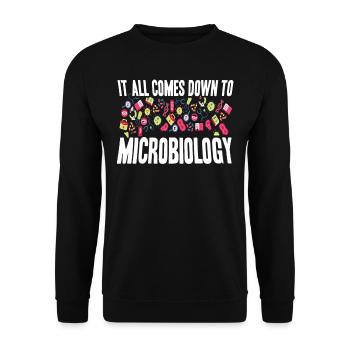 Microbiology, Chemistry Teacher, Microbiologist - Unisex Sweatshirt - black - Front - Alina (178cm) & Michal (187cm)