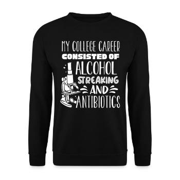 Microbiology, Chemistry Teacher, Microbiologist - Unisex Sweatshirt - black - Front - Alina (178cm) & Michal (187cm)