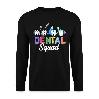 Technicien dentaire, cadre dentaire, hygiéniste dentaire - Sweat-shirt Unisexe - noir - Devant - Alina (178cm) & Michal (187cm)