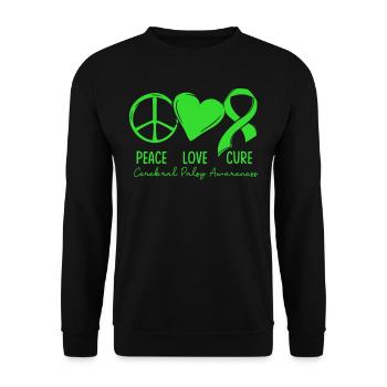 Hebral palsy, cerebral palsy consciousness - Unisex Sweatshirt - black - Front - Alina (178cm) & Michal (187cm)