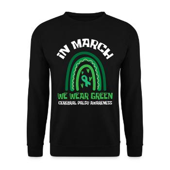 Hebral palsy, cerebral palsy consciousness - Unisex Sweatshirt - black - Front - Alina (178cm) & Michal (187cm)