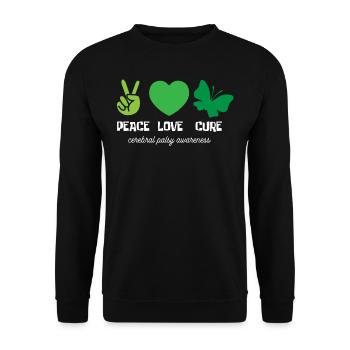Hebral palsy, cerebral palsy consciousness - Unisex Sweatshirt - black - Front - Alina (178cm) & Michal (187cm)