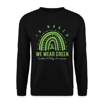 Hebral palsy, cerebral palsy consciousness - Unisex Sweatshirt - black - Front - Alina (178cm) & Michal (187cm)