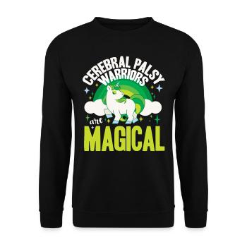 Hebral palsy, cerebral palsy consciousness - Unisex Sweatshirt - black - Front - Alina (178cm) & Michal (187cm)