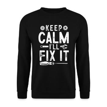 Car mechanic, mechanic, car mechanic - Unisex Sweatshirt - black - Front - Alina (178cm) & Michal (187cm)