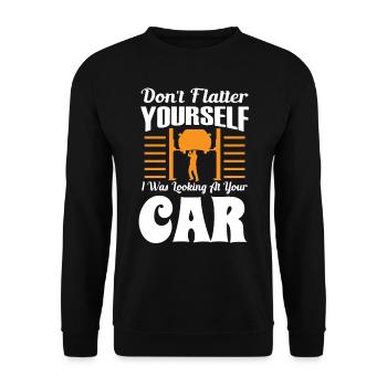 Car mechanic, mechanic, car mechanic - Unisex Sweatshirt - black - Front - Alina (178cm) & Michal (187cm)
