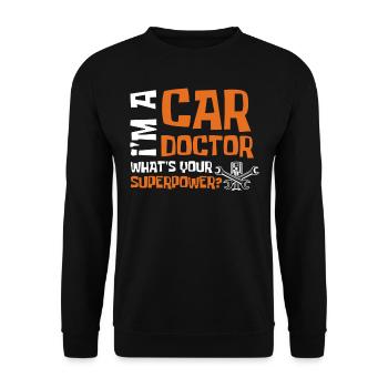 Car mechanic, mechanic, car mechanic - Unisex Sweatshirt - black - Front - Alina (178cm) & Michal (187cm)