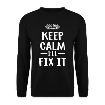 Car mechanic, mechanic, car mechanic - Unisex Sweatshirt - black - Front - Alina (178cm) & Michal (187cm)
