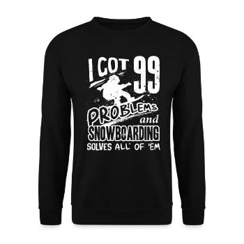 Snowboarders, Snowboard holidays, Snowboard equipment - Unisex Sweatshirt - black - Front - Alina (178cm) & Michal (187cm)