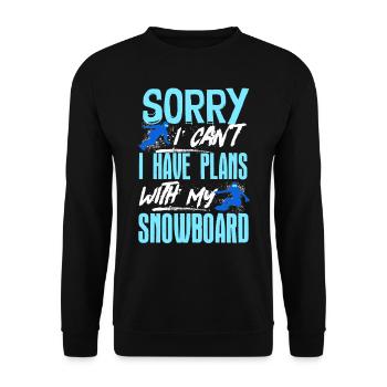 Snowboarders, Snowboard holidays, Snowboard equipment - Unisex Sweatshirt - black - Front - Alina (178cm) & Michal (187cm)