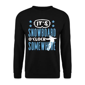 Snowboarders, Snowboard holidays, Snowboard equipment - Unisex Sweatshirt - black - Front - Alina (178cm) & Michal (187cm)