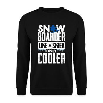 Snowboarders, Snowboard holidays, Snowboard equipment - Unisex Sweatshirt - black - Front - Alina (178cm) & Michal (187cm)