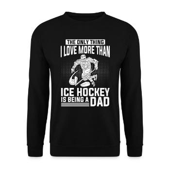 CE hockey player, ice hockey stick, ice hockey - Unisex Sweatshirt - black - Front - Alina (178cm) & Michal (187cm)