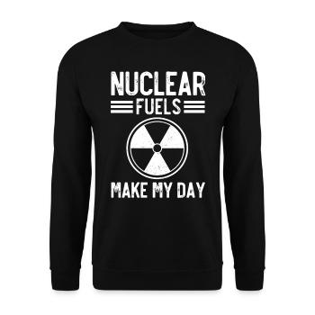 Ingénieur nucléaire, Sciences nucléaires, Science - Sweat-shirt Unisexe - noir - Devant - Alina (178cm) & Michal (187cm)
