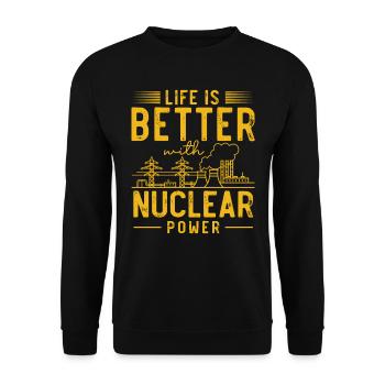 Ingénieur nucléaire, Sciences nucléaires, Science - Sweat-shirt Unisexe - noir - Devant - Alina (178cm) & Michal (187cm)