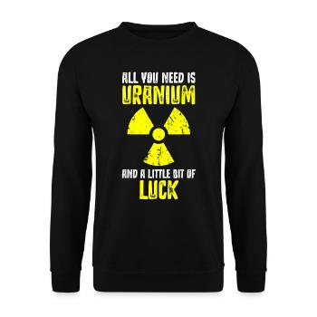 Ingénieur nucléaire, Sciences nucléaires, Science - Sweat-shirt Unisexe - noir - Devant - Alina (178cm) & Michal (187cm)