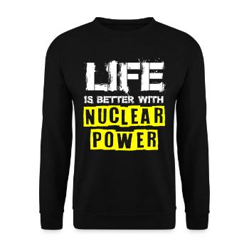 Ingénieur nucléaire, Sciences nucléaires, Science - Sweat-shirt Unisexe - noir - Devant - Alina (178cm) & Michal (187cm)