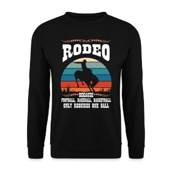 Rodeo, Verzierungen, Country, Cowboys - Unisex Pullover - Schwarz - Vorne - Alina (178cm) & Michal (187cm)