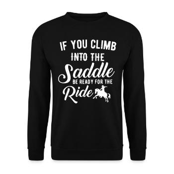 Rodeo, Verzierungen, Country, Cowboys - Unisex Pullover - Schwarz - Vorne - Alina (178cm) & Michal (187cm)