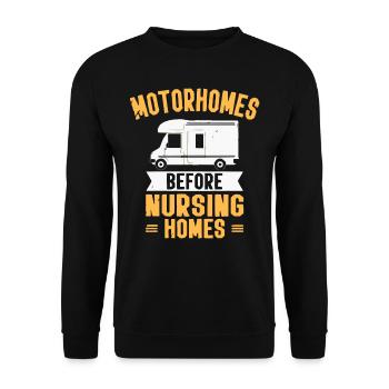 Camping camping-car - Sweat-shirt Unisexe - noir - Devant - Alina (178cm) & Michal (187cm)