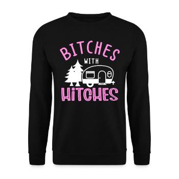Camping camping-car - Sweat-shirt Unisexe - noir - Devant - Alina (178cm) & Michal (187cm)