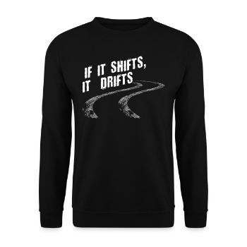 Drifts Drifting, Autodrift - Unisex Sweatshirt - black - Front - Alina (178cm) & Michal (187cm)