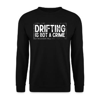 Drifts Drifting, Autodrift - Unisex Sweatshirt - black - Front - Alina (178cm) & Michal (187cm)