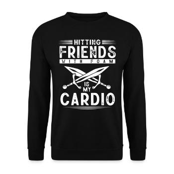 Larp, Larping, Role Play - Unisex Sweatshirt - black - Front - Alina (178cm) & Michal (187cm)