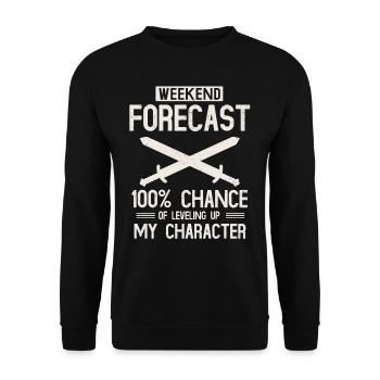 Larp, Larping, Role Play - Unisex Sweatshirt - black - Front - Alina (178cm) & Michal (187cm)