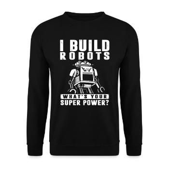 Robotics, Robotics Engineer - Unisex Sweatshirt - black - Front - Alina (178cm) & Michal (187cm)