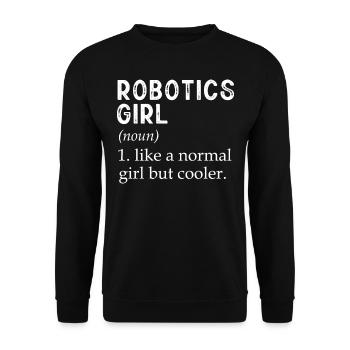 Robotics, Robotics Engineer - Unisex Sweatshirt - black - Front - Alina (178cm) & Michal (187cm)