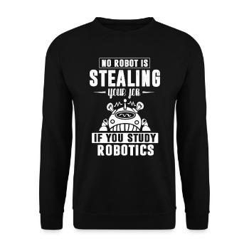 Robotics, Robotics Engineer - Unisex Sweatshirt - black - Front - Alina (178cm) & Michal (187cm)