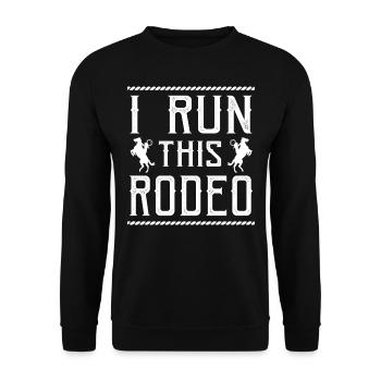 Rodeo, Western Riding - Unisex Sweatshirt - black - Front - Alina (178cm) & Michal (187cm)