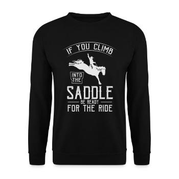 Rodeo, Western Riding - Unisex Sweatshirt - black - Front - Alina (178cm) & Michal (187cm)