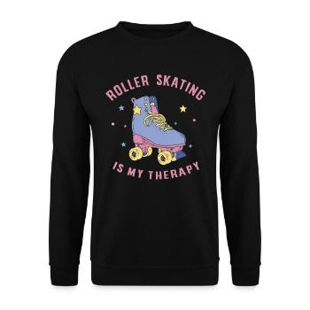Roller, patinage, patinage à roulettes - Sweat-shirt Unisexe - noir - Devant - Alina (178cm) & Michal (187cm)