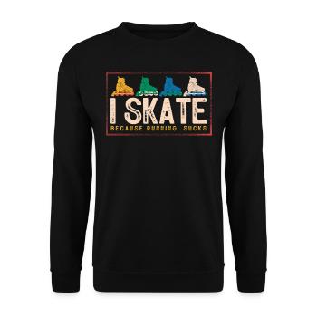 Roller, patinage, patinage à roulettes - Sweat-shirt Unisexe - noir - Devant - Alina (178cm) & Michal (187cm)