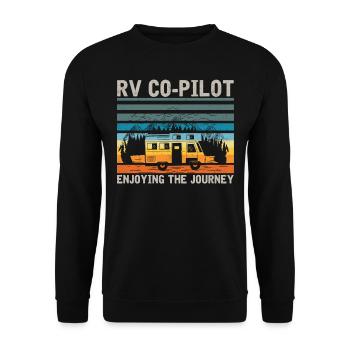 Camping camping-car, VR - Sweat-shirt Unisexe - noir - Devant - Alina (178cm) & Michal (187cm)