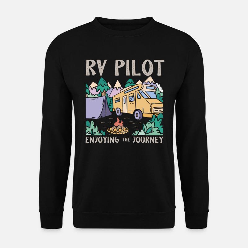 Motorhome camping, RV - Unisex Sweatshirt - black