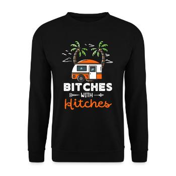 Camping camping-car, VR - Sweat-shirt Unisexe - noir - Devant - Alina (178cm) & Michal (187cm)