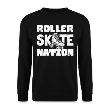 Skaten, Rollschuhlaufen - Unisex Pullover - Schwarz - Vorne - Alina (178cm) & Michal (187cm)