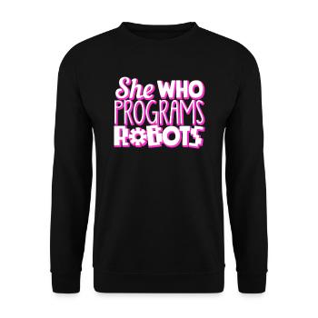 Robotik, Robotikingenieur - Unisex Pullover - Schwarz - Vorne - Alina (178cm) & Michal (187cm)