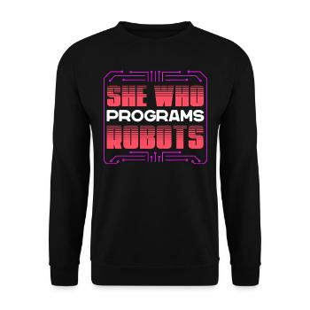 Robotik, Robotikingenieur - Unisex Pullover - Schwarz - Vorne - Alina (178cm) & Michal (187cm)