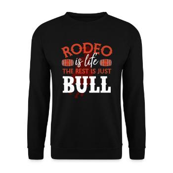 Rodeo, Western horse riding, horse lovers - Unisex Sweatshirt - black - Front - Alina (178cm) & Michal (187cm)