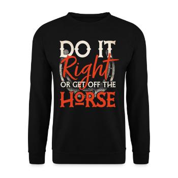 Rodeo, Western horse riding, horse lovers - Unisex Sweatshirt - black - Front - Alina (178cm) & Michal (187cm)