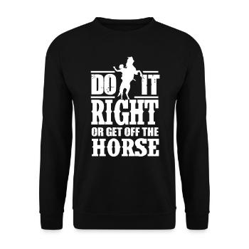 Rodeo, Western horse riding, horse lovers - Unisex Sweatshirt - black - Front - Alina (178cm) & Michal (187cm)