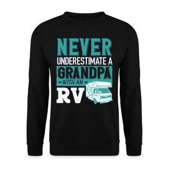 Camping-car, Camping-car, Camping camping-car - Sweat-shirt Unisexe - noir - Devant - Alina (178cm) & Michal (187cm)