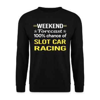 Slot Car Racing - Unisex Sweatshirt - black - Front - Alina (178cm) & Michal (187cm)