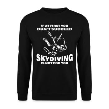 Skydiving, Skydiving - Unisex Sweatshirt - black - Front - Alina (178cm) & Michal (187cm)